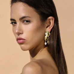 Orecchini Floating Gold Pearl