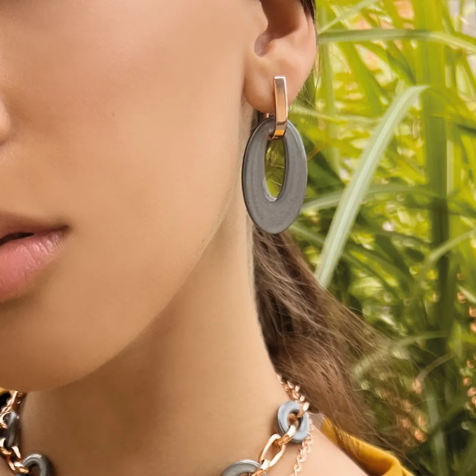 Orecchini Oval Chain