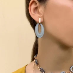Orecchini Oval Chain