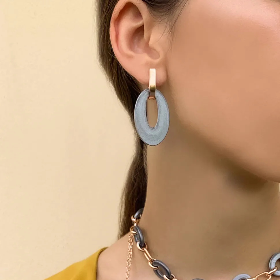 Orecchini Oval Chain